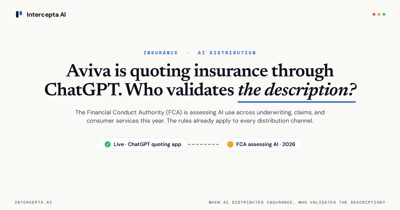 Aviva is quoting insurance through ChatGPT. Who validates the description?